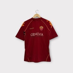 Vtg AS Roma Kappa Soccer Jersey Red Genoa International School Men’s Small US